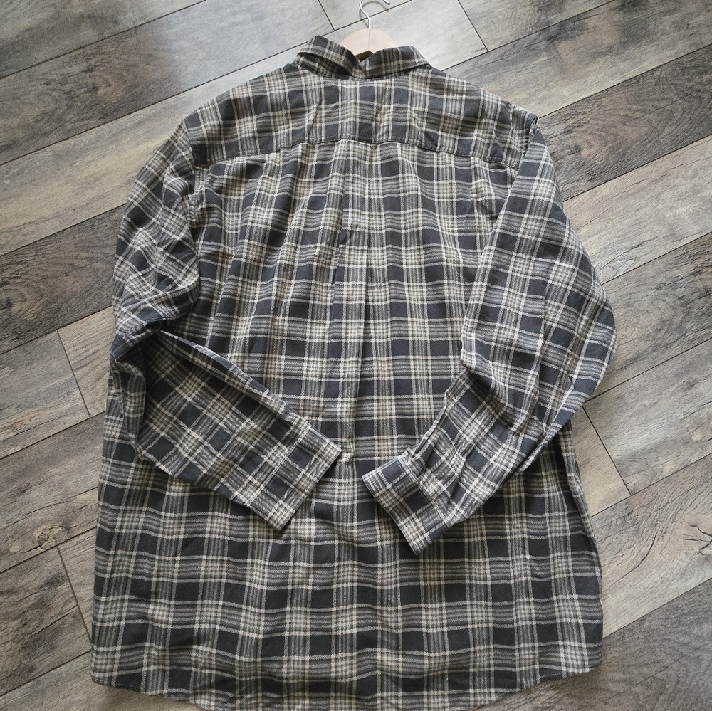 L.L. BEAN Men's Xxl Tall Plaid Shirt  Dark Green/tan Id 253771 Rn 71341 Un 03790 - Picture 2 of 9